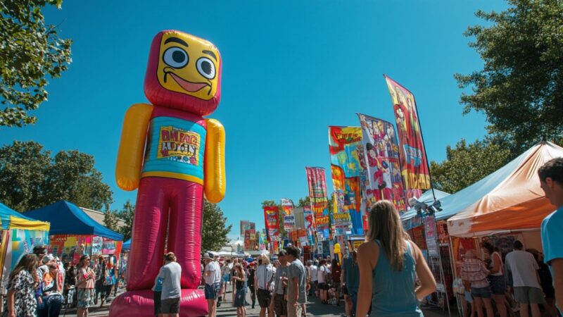 Attirez tous les regards avec un homme gonflable publicitaire personnalisé