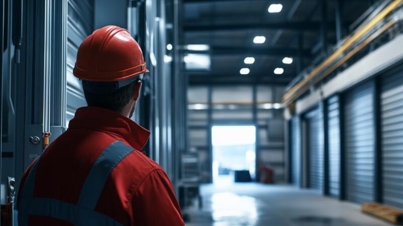 Dépannage rapide de porte sectionnelle industrielle en Nord-Pas-de-Calais